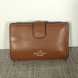 COACH tan / cognac leather wallet
